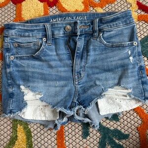 American Eagle Outfitters Blue Denim Women Shorts